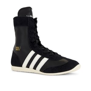 Adidas Unisex Black and White High-Top Sneakers
